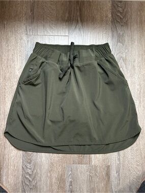 all in motion Olive Drawstring A-Line Active Skort